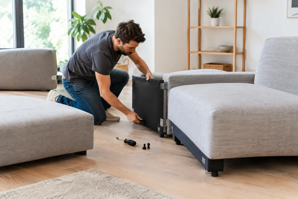 Cómo desmontar un sofá modular sin dañarlo