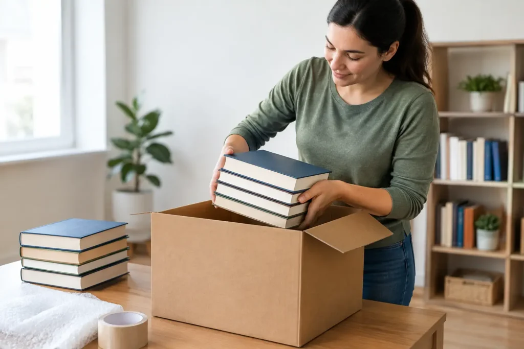 Cómo embalar libros pesados sin dañar la espalda